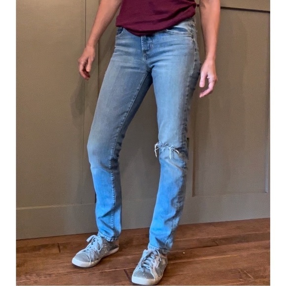 Joe's Jeans The Lara Mid Rise Cigarette Ankle Jeans Straight Leg Busted Knee 25 - Picture 3 of 13